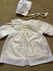 Vintage 40s 50s Baby Infant Church Baptism Christening Jacket Coat Bonnet Set