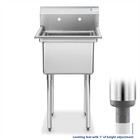 Open Box - Commercial Stainless Steel Kitchen Utility Sink - 23 5  Wide