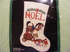 Vintage Bucilla Antique Noel Stitchery Crewel Embroidery Christmas Stocking Kit