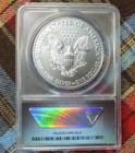 2017  p  Anacs Ms 69 Silver Eagle Dollar  Struck At P-mint  Liberty Bell Label