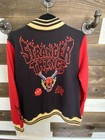 Stranger Things Varsity Jacket Xl New Black Red Hellfire Style Graphic Patches