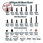 1000pcs Rc Screw Kit Hardware Fasteners For 1 8 1 10 1 12 1 16 Rc Cars