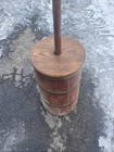 Vintage Wooden Butter Churn  With Dasher   Lid  Barrel Style