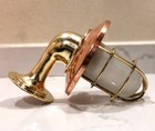 Nautical Arched Bulkhead Brass Wall Sconce Ship Light With Copper Shade