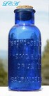 Large Early Cobalt Blue Colored Bromo Seltzer Antique Head Ache Cure Bottle Abm