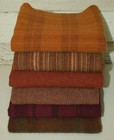 Hand Dyed Rug Hooking Wool Mill-dyed    autumn  Sunset   6-pc  Collection 