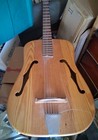Vintage Archtop Semi Hollow F Hole Custom Acoustic Guitar W Gold Grover Tuners 