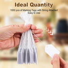 1000 Pcs Price Tags With String  1 77 X 1 1 Inches Hang Tag With 1 77 1 1 White
