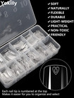 Curved Coffin Nail Tip  550pcs Clear Long C Curved For Acrylic Nail