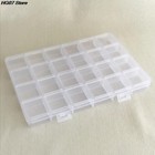 24 Compartments Plastic Box Case Jewelry Bead Storage Container Craft Organizer
