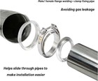 304 Stainless Steel V Band Clamp  Male Female Flange Assembly