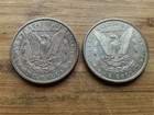 Us Morgan Silver Dollars 2 Coins Circulated Details Pre 1904 Lot S14