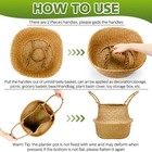 8 Pcs Woven Seagrass Baskets Belly Basket  L 13  dx11  h