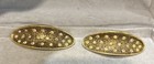 Musi Ab Rhinestone Vintage Shoe Clips  Aurora Borealis Antique Gold Tone Wow  