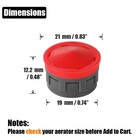 Jqk Faucet Aerator  2 2 Gpm Flow Retrictor Insert 5 Pack  Red   Gpm