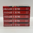 Maxell 5 Pack Normal Bias Ur Audio 90 Minutes Blank Cassettes - New