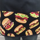 Burgers food 3 Pocket Waitress Waist Half Apron Server Black Restaurant Janet   s