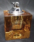 Mcm Antonio Imperatore     Italy Orange Glass Cube Butane Table Lighter