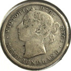 1882-h Newfoundland-canada 20 Cents Sterling Silver Coin - Queen Victoria  455 