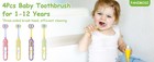 Toddler Toothbrush  Soft Baby Toothbrush Efficient 3 Sided Kids Tooth