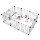 12 X Metal Panels Dog Playpen Crate Fences Pet Play Pens Exercise Cage