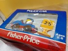 Fisher Price Little People Police Car Nos Sealed 1985 Issued Woman Speed Sign