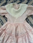 Vintage Girls Pink Frilly Lace Dress W  Crinoline Size 3 - 4