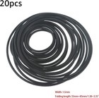 20 Pcs 1 5mm Black Recorder Rubber Belts Round Cassette Recorder Repair Maint   