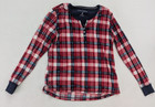 Nautica Women s Pajama Set Size M Red Plaid Fleece Long Sleeve Pants