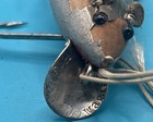 Vintage Heddon Meadow Mouse Wood Fishing Lure 2 75    Leather Ears Tail Antique