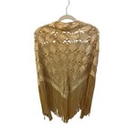True Vintage Stunning Stevie Nicks Macrame Fringe Shawl  