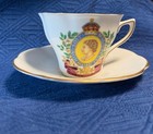 Rosina Bone China 1953 Coronation Queen Elizabeth Ii Commemorative Cup   Saucer