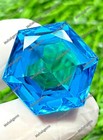 55 Ct Blue Topaz Hexagon Cut   Swiss Blue Loose Stone For Jewelry Making