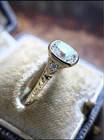 2 50ct Art Deco Lab Created Cushion Cut Diamond Wedding Ring 14k Gold Fn