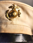 Vintage 1920 s -30 s Usmc Marine Corps White Cap With Early Brass Ega
