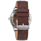 Fossil Flynn Mens Multifunction Watch Black Dial Day Date Moon Sun Brown Leather