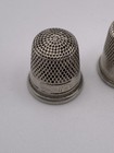 Three  3  Antique Sterling Silver Thimbles
