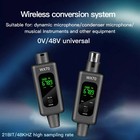 Professional Uhf Wireless Microphone System Xlr Transmitter   Receiver 0v-48v