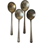 4-pc 1847 Rogers Bros Anniversary International Silver Plate Soup Gumbo Spoon