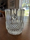 Vintage Mid Century Heavy Glass Ice Bucket With Handles - Rare