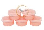Tupperware Smidgets Peach With Seals     Mini 1 Oz Containers     Set Of 5     New