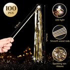    drixbor 100 Pcs Light Up Wedding Wands - Led Tinsel Streamers For Wedding Send