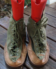 Vintage 1940s Jj Chabrat Wwii French Military Ice Snow Boots Cleats France Sz 52