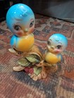 Vintage Ceramic Norrest Bluebirds On A Tree Branch Figurine Japan 4 1 2 X 3 1 2