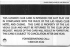 Las Vegas Club Casino - Las Vegas  Nv - 2nd Issue Slot Card