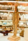 Elegant Large Colorful Isis Statue Ancient Egyptian Pharaonic Piece
