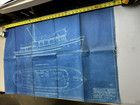8 Pc  3 Blueprints  1953 Plans 50 Foot Ocean Cruiser Boat Yacht Nautical Decor