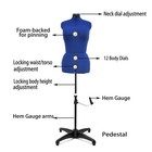 Blue 13 Dials Female Fabric Adjustable Mannequin Dress Form For Sewing  Manne   