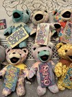 Liquid Blue Grateful Dead Bean Bears Plush Lot 7th Edition Vintage 2001 Mpn1716