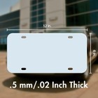 100 Pack White Plastic License Plate Blank 12x6  5mm  Usa